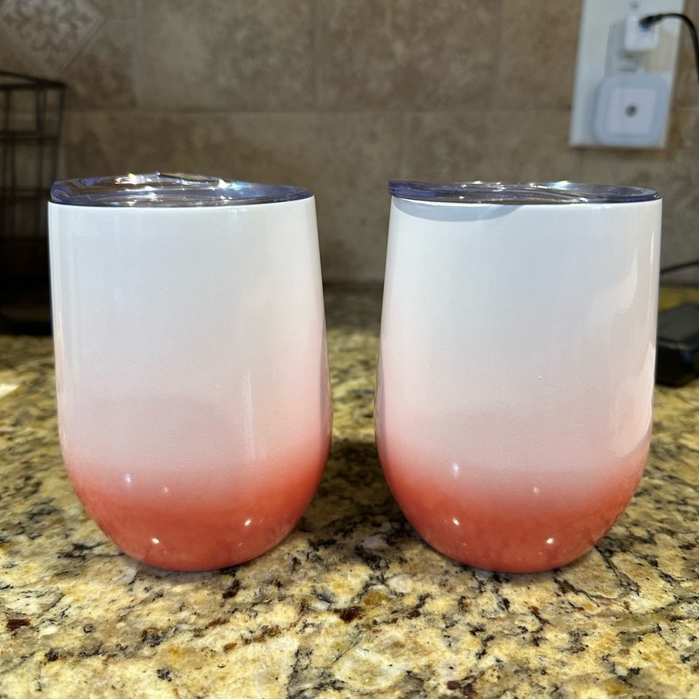 Set of 2 Ombré Wine Tumblers